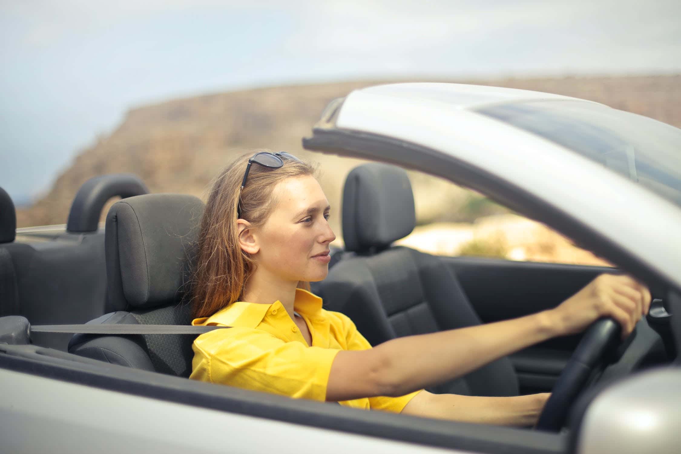 A confident new driver behind the wheel